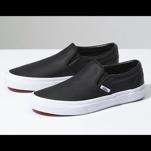 black leather vans